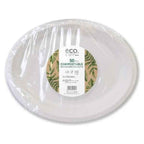 Jena Eco 50 Compostable 32cm Bagasse Oval Plates - Honesty Sales