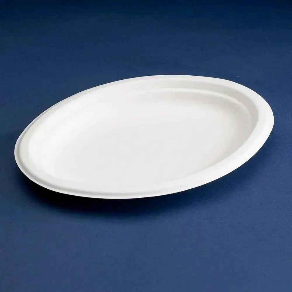 Jena Eco 50 Compostable 32cm Bagasse Oval Plates - Honesty Sales