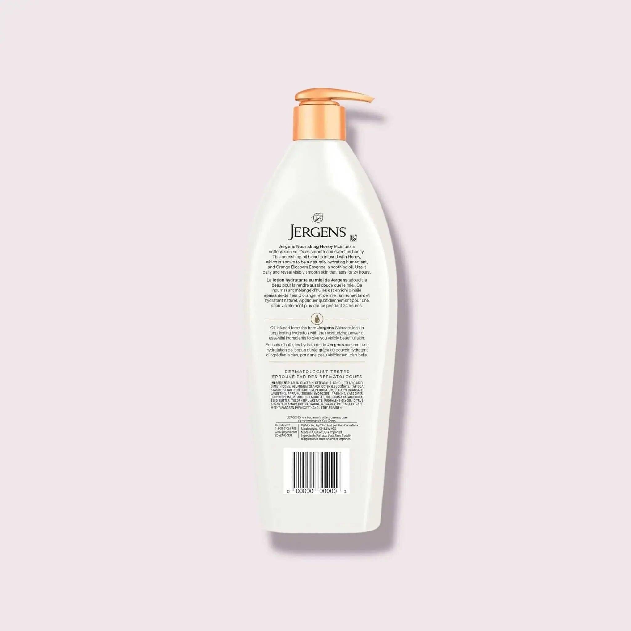 Jergens Nourishing Honey Dry Skin Body Lotion, 16.8 fl oz - Honesty Sales