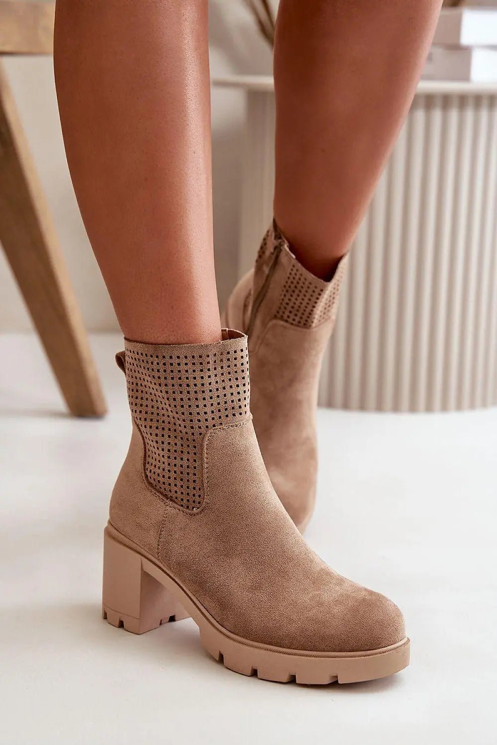 Jezzi ankle boots made of high-quality eco suede combine style and functionality - Honesty Sales