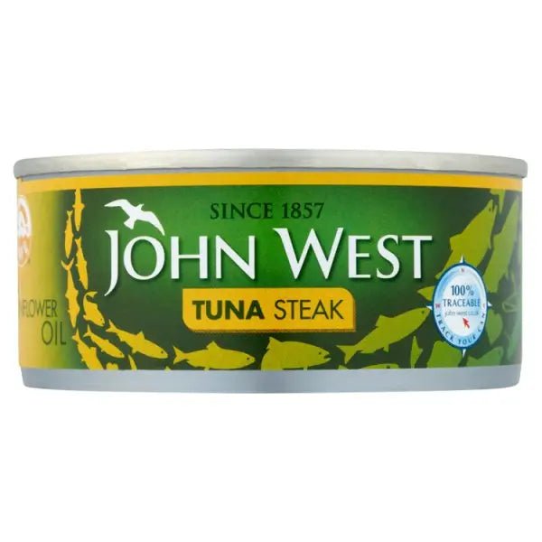 John West Tuna Steak in Sunflower Oil 160g (Case of 12) - Honesty Sales