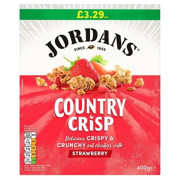 Jordans Country Crisp Strawberry 400g (Case of 6) - Honesty Sales