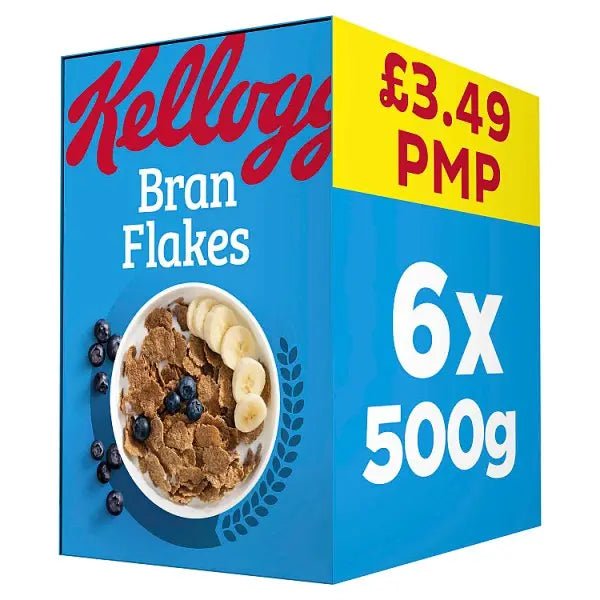 Kellogg's Bran Flakes Breakfast Cereal 6x500g (Case of 6) - Honesty Sales