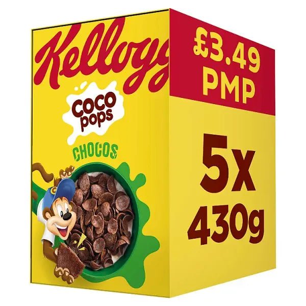 Kellogg's Coco Pops Chocos Breakfast Cereal 5x430g (Case of 5) - Honesty Sales