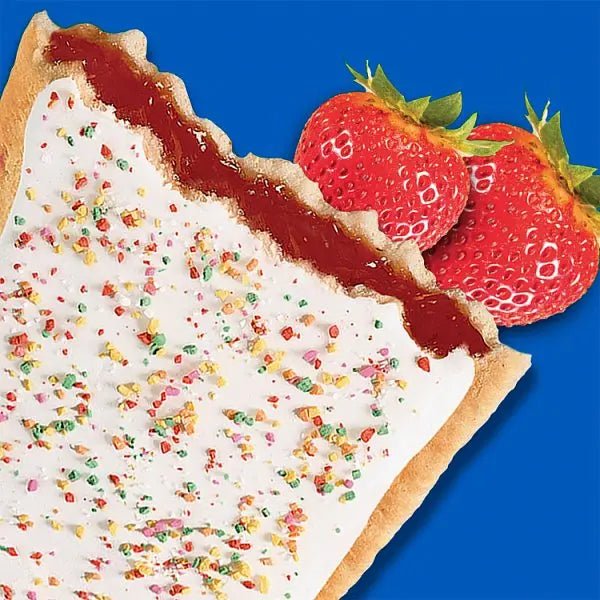 Kellogg's Pop Tarts Frosted Strawberry Sensation Pastry Snacks 8x48g (Case of 6) - Honesty Sales