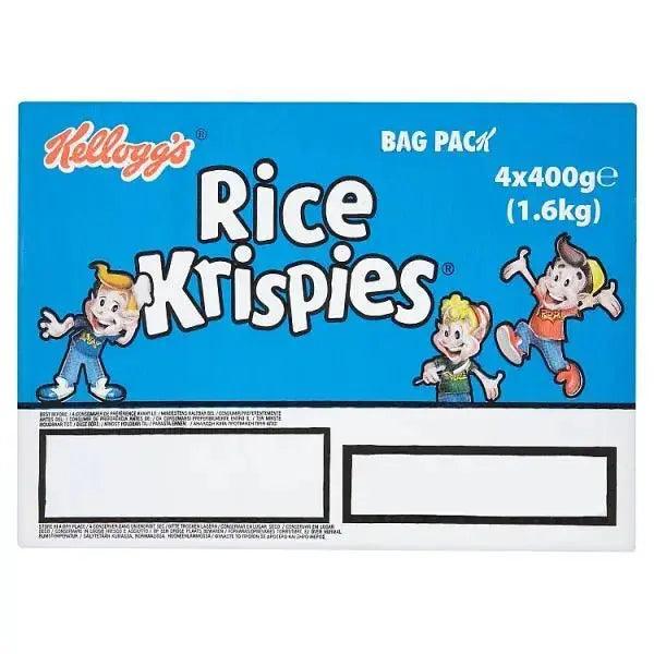 Kelloggs Rice Krispies Bag Pack 4 x 400g (1.6kg) - Honesty Sales