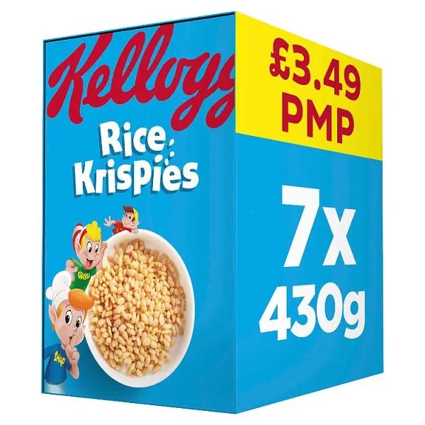 Kellogg's Rice Krispies Breakfast Cereal 7 x 430g (Case of 7) - Honesty Sales