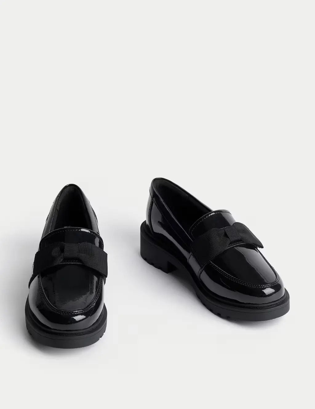 Kids' Chunky Loafer Leather School Shoes (2½ Large - 7 Large) - Honesty Sales