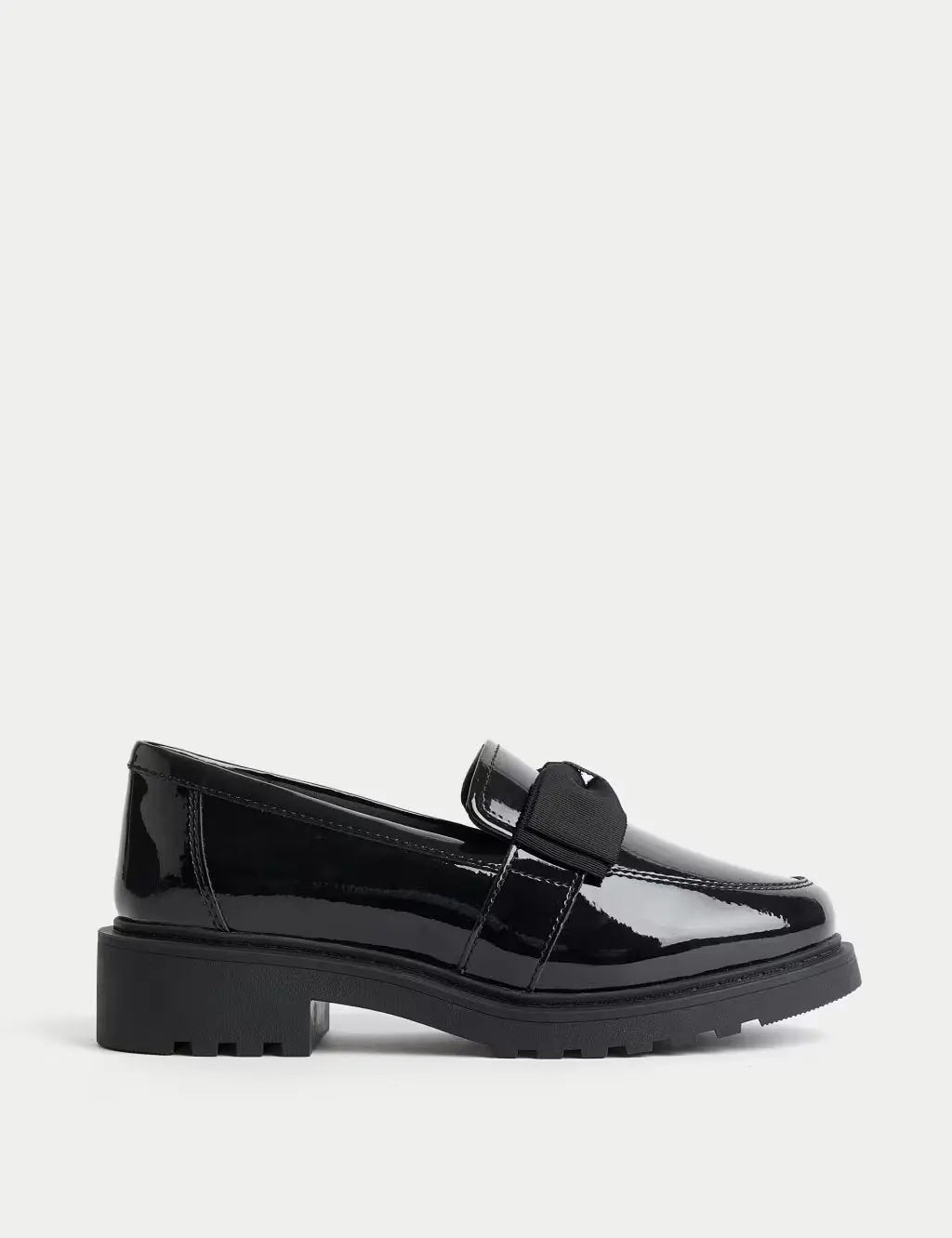 Kids' Chunky Loafer Leather School Shoes (2½ Large - 7 Large) - Honesty Sales