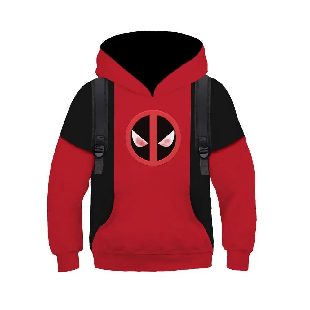 Kids Deadpool Cosplay Boys Hoodie Pullover Sweaters Christmas Sweatshirt Kidpool - Honesty Sales