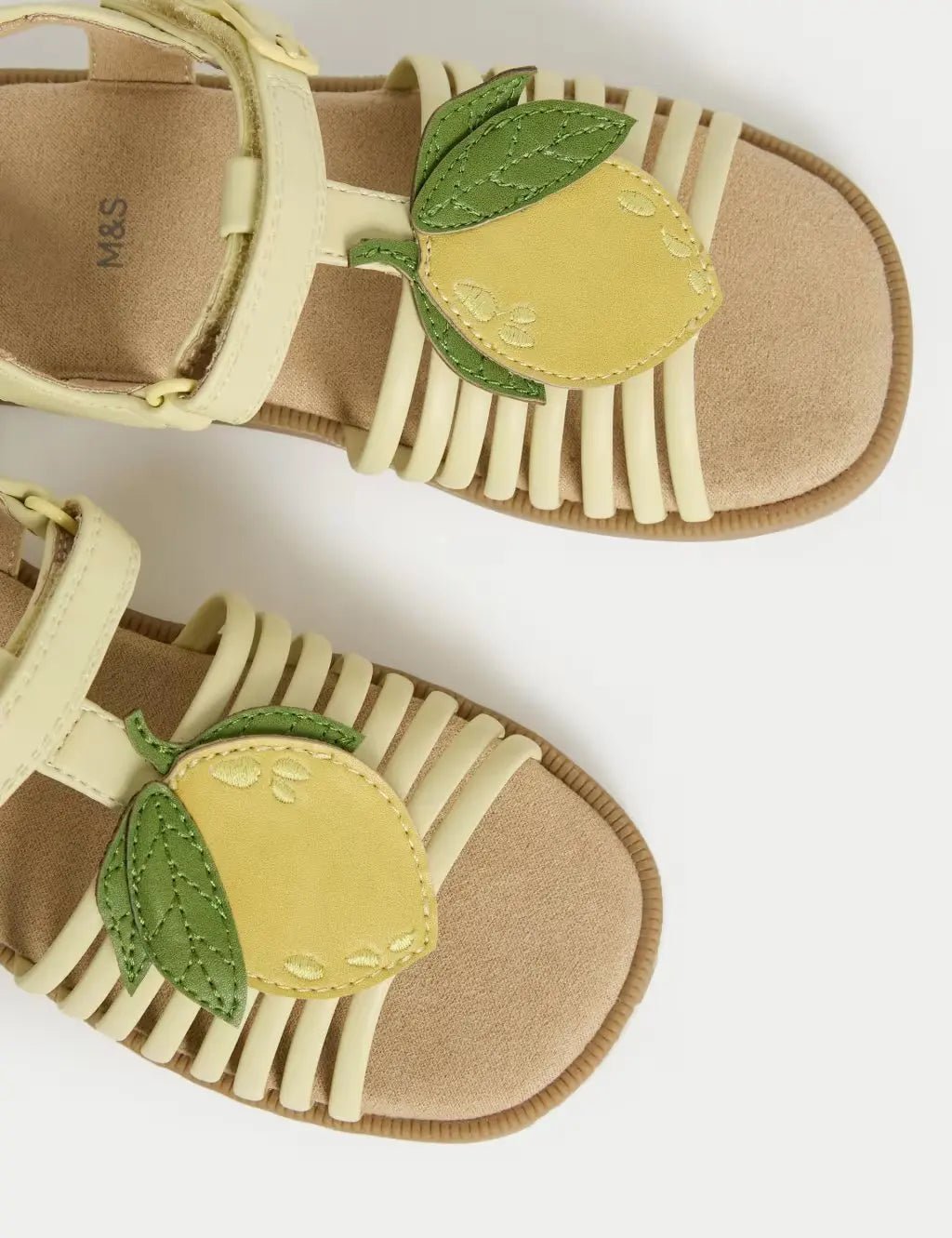 Kids' Lemon Appliqué Sandals (4 Small - 2 Large) - Honesty Sales