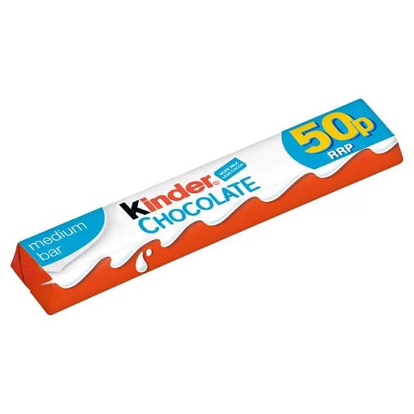 Kinder Medium Bar Chocolate 21g (Case of 288) - Honesty Sales