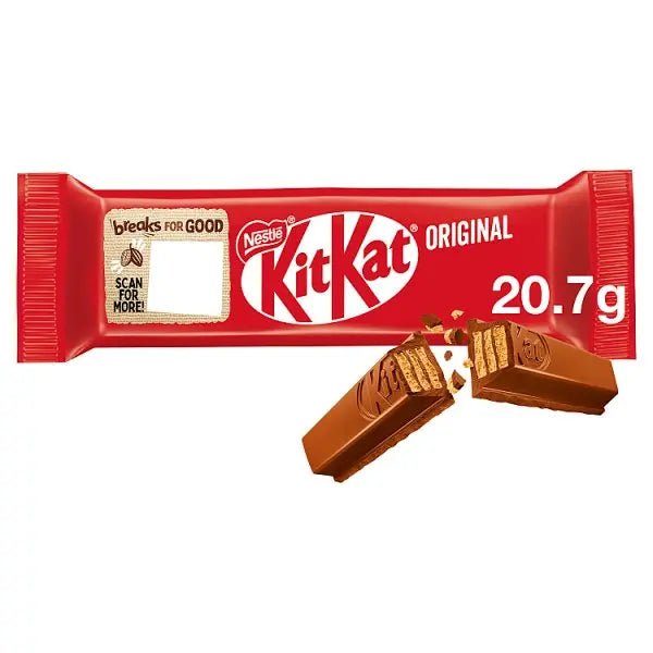 KitKat 2 Finger Milk Chocolate Biscuit Bar 20.7g (Case of 72) - Honesty Sales