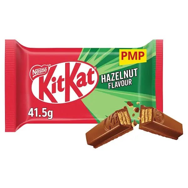 KitKat 4 Finger Hazelnut Chocolate Bar 41.5g (Case of 24) - Honesty Sales