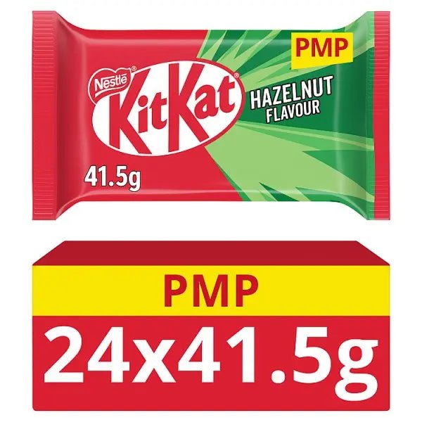 KitKat 4 Finger Hazelnut Chocolate Bar 41.5g (Case of 24) - Honesty Sales