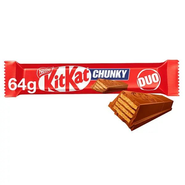 KitKat Chunky Duo Milk Chocolate Bar 64g (Case of 24) - Honesty Sales