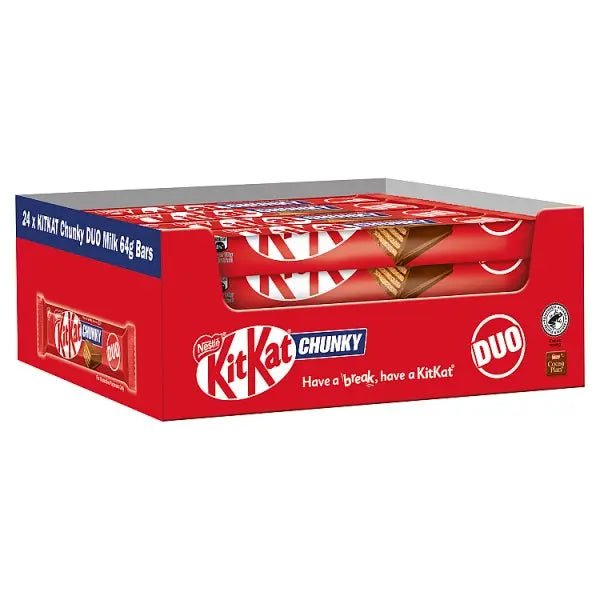 KitKat Chunky Duo Milk Chocolate Bar 64g (Case of 24) - Honesty Sales