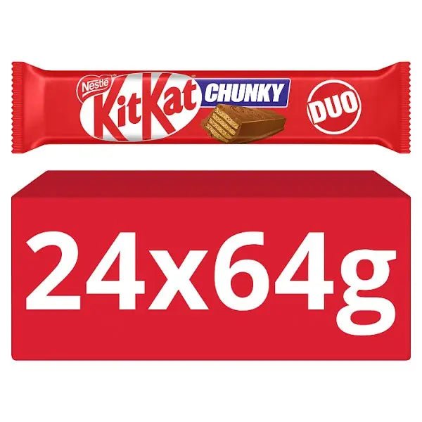 KitKat Chunky Duo Milk Chocolate Bar 64g (Case of 24) - Honesty Sales