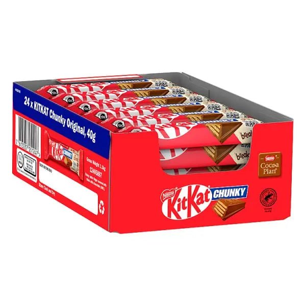 KitKat Chunky Milk Chocolate Bar 40g (Case of 24) - Honesty Sales