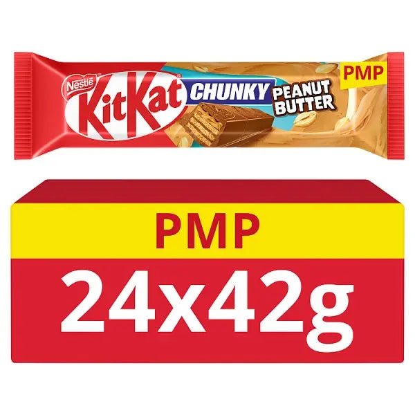 KitKat Chunky Peanut Butter Chocolate Bar 42g (Case of 24) - Honesty Sales