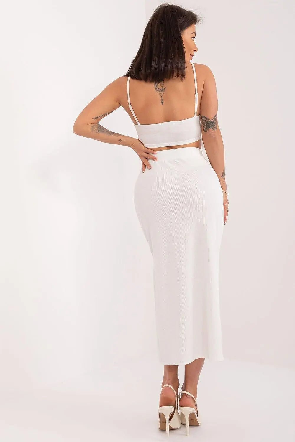 Lakerta casual looks ribbed fabric skirt - Honesty Sales