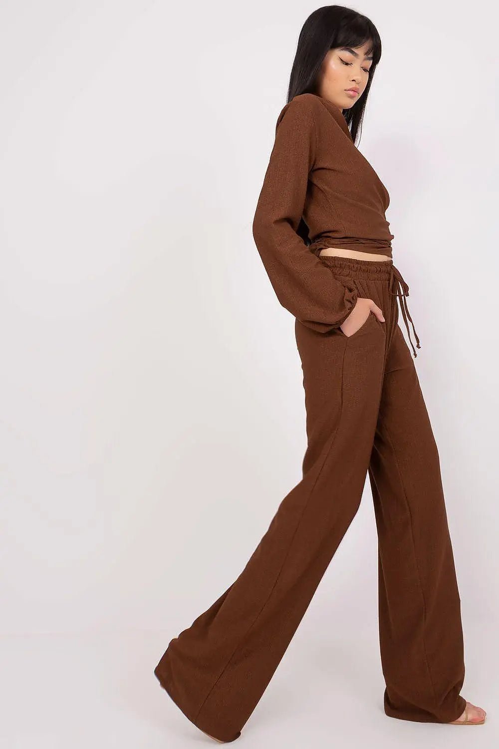 Lakerta casual set of blouse and pants - Honesty Sales