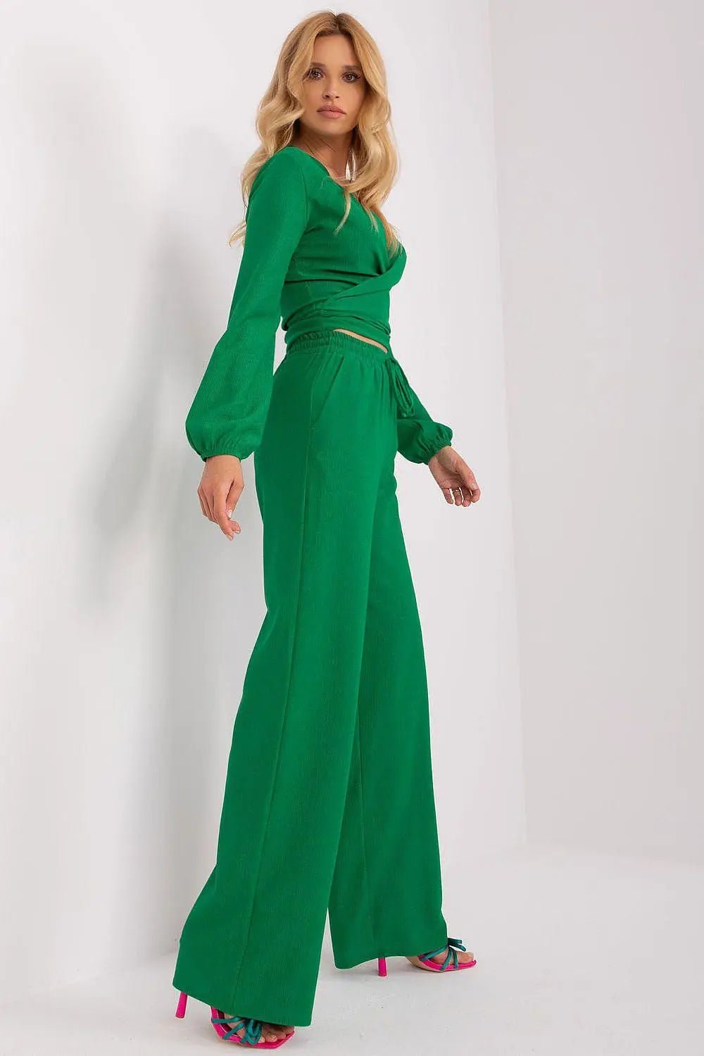 Lakerta casual set of blouse and pants - Honesty Sales