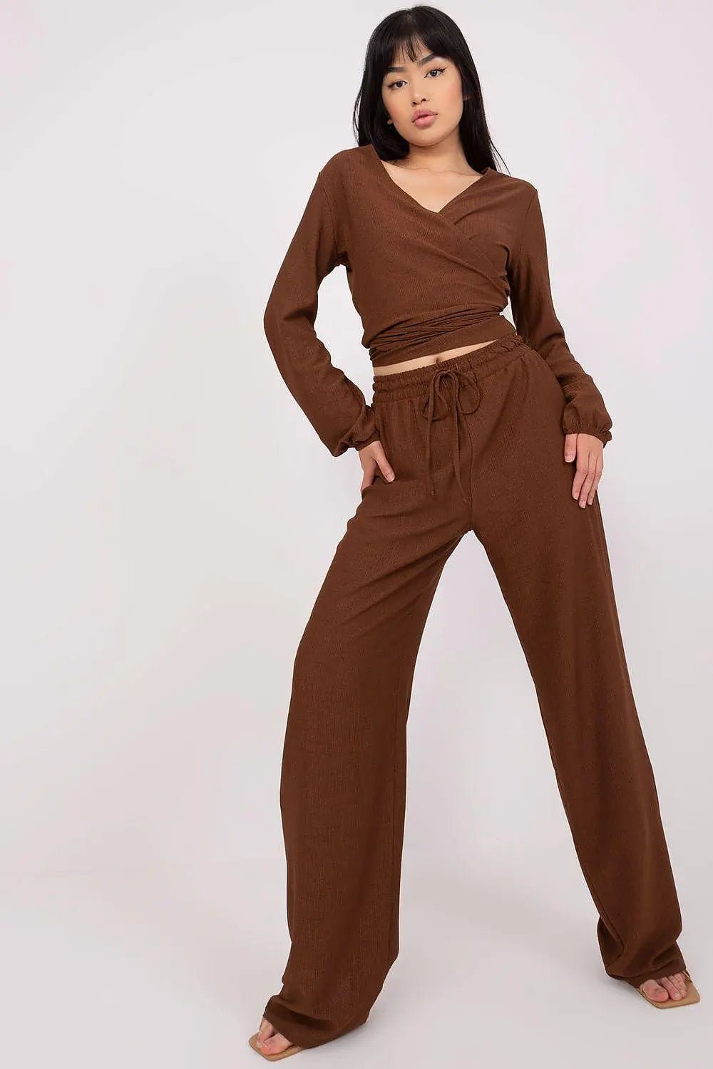 Lakerta casual set of blouse and pants - Honesty Sales
