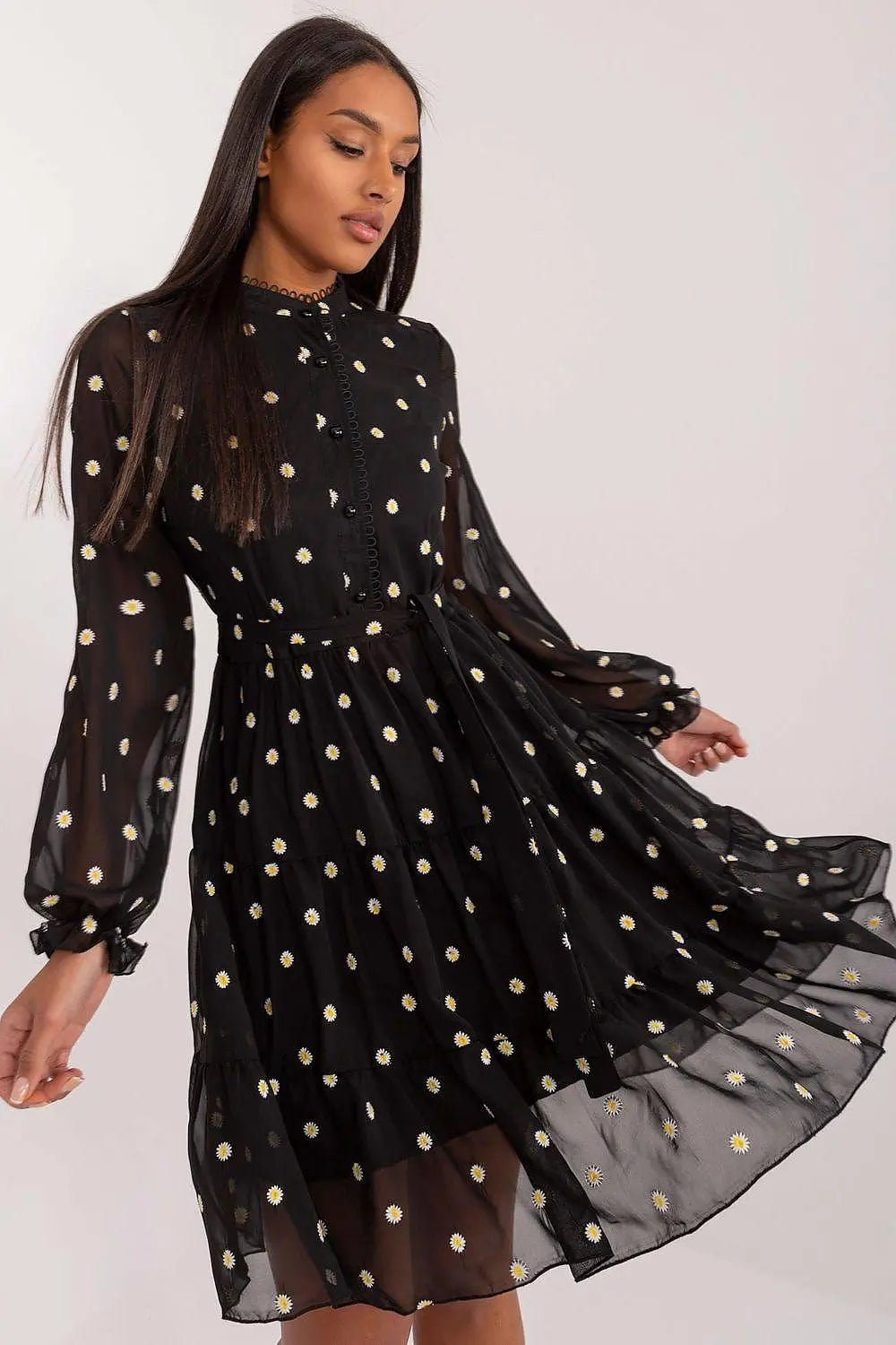 Lakerta elegance and comfort floral pattern cocktail dress - Honesty Sales