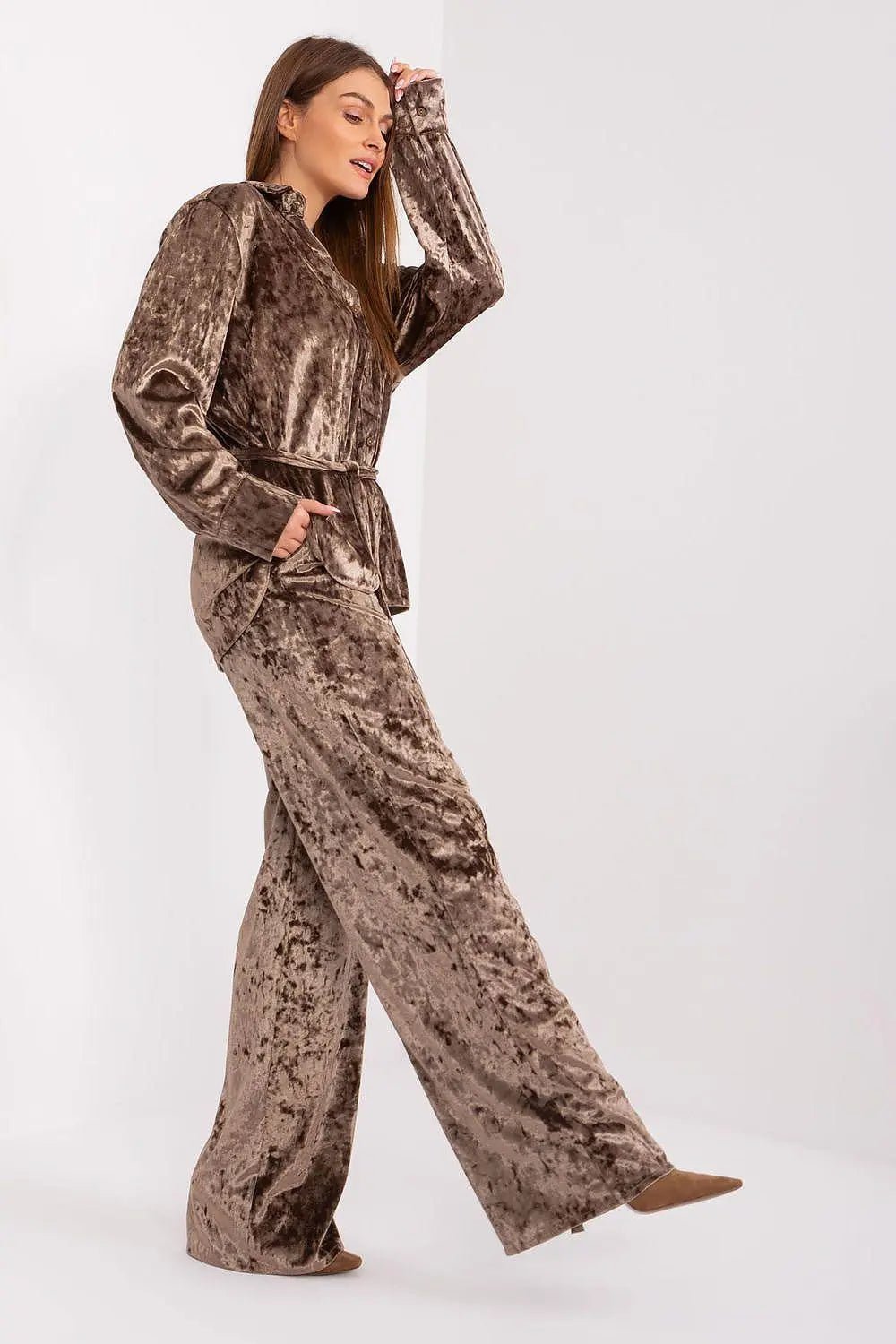 Lakerta velour shirt with pants - Honesty Sales