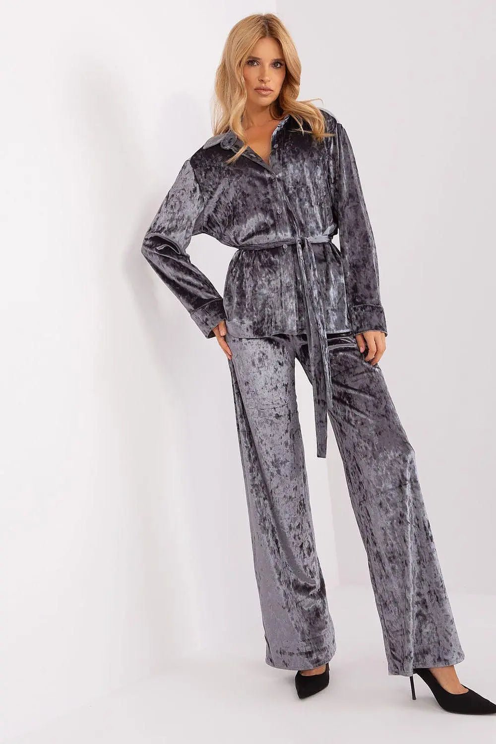 Lakerta velour shirt with pants - Honesty Sales