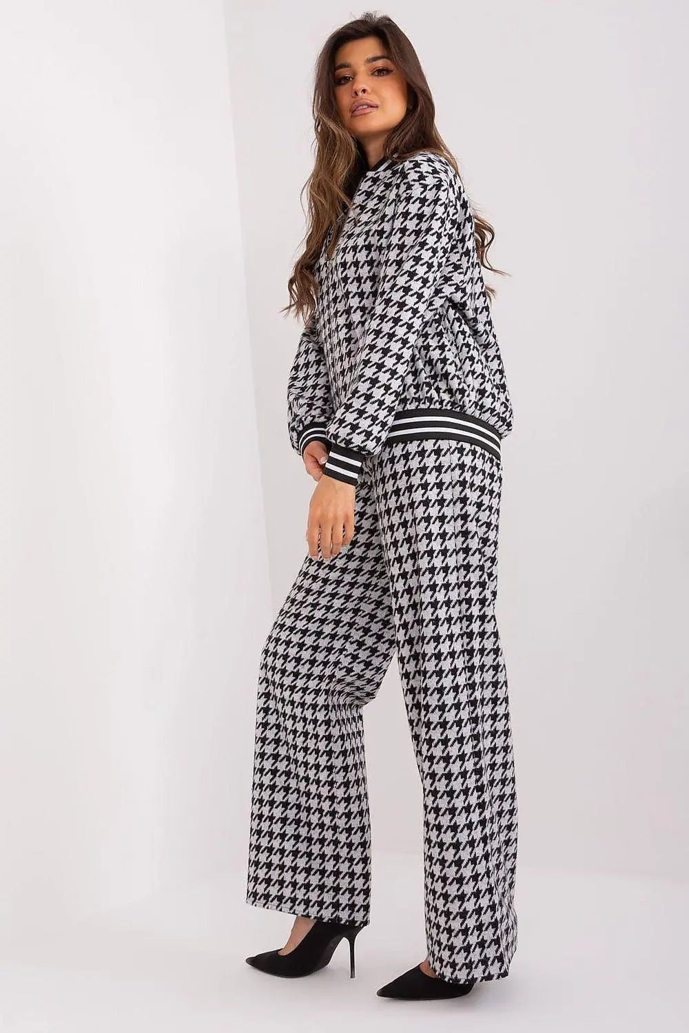 Lakerta zippered sweatshirt with pants - Honesty Sales