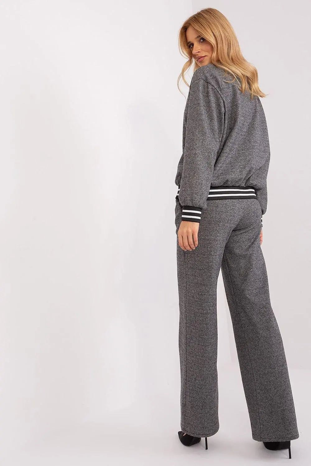 Lakerta zippered sweatshirt with pants - Honesty Sales