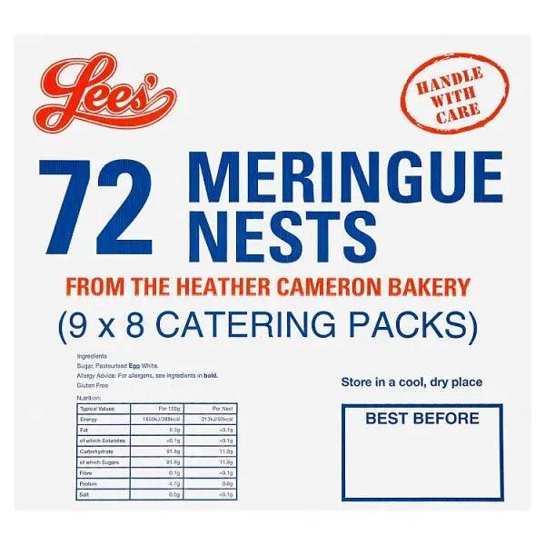 Lees' 72 Meringue Nests Catering Packs (Case of 1) - Honesty Sales