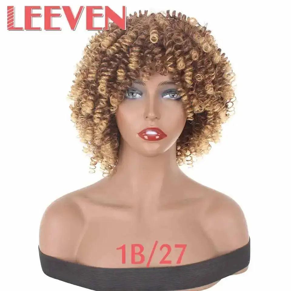 Leeven Afro Kinky Curly Wig 6 inches Synthetic Hair - Honesty Sales