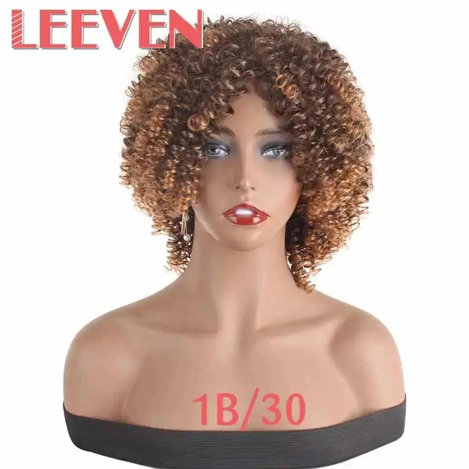 Leeven Afro Kinky Curly Wig 6 inches Synthetic Hair - Honesty Sales