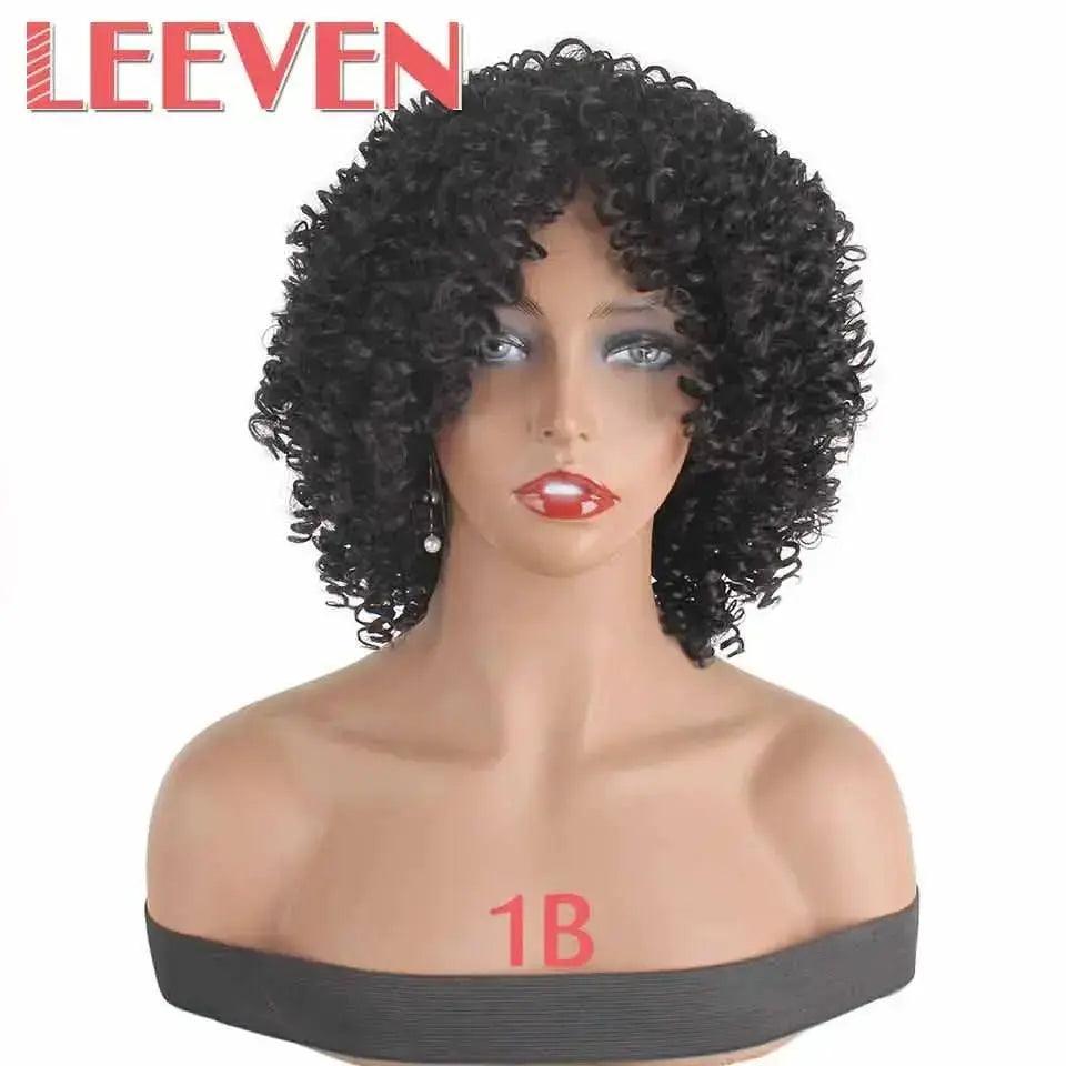 Leeven Afro Kinky Curly Wig 6 inches Synthetic Hair - Honesty Sales