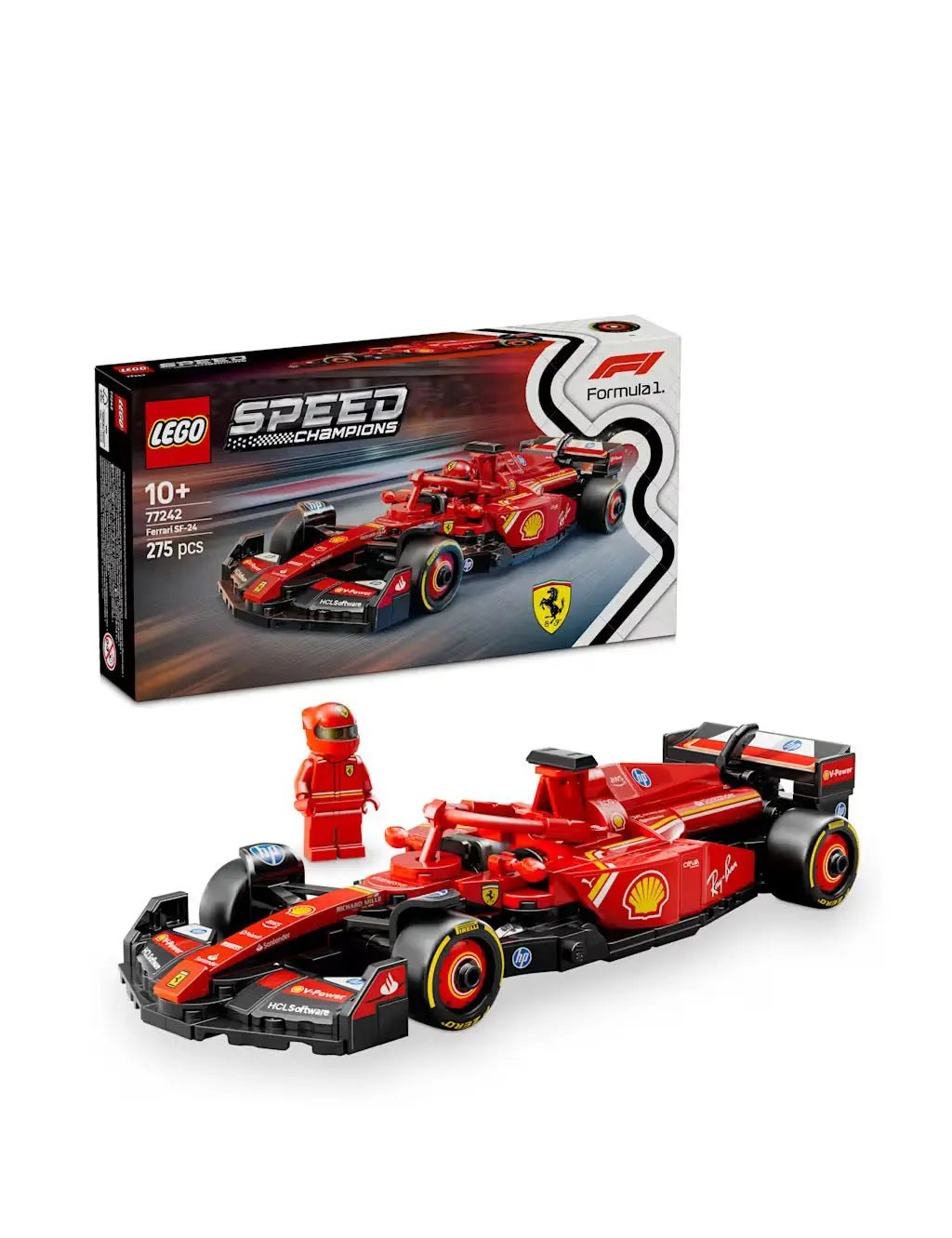 LEGO® Speed Champions Ferrari SF - 24 F1 Race Car 77242 (10+ Yrs) - Honesty Sales