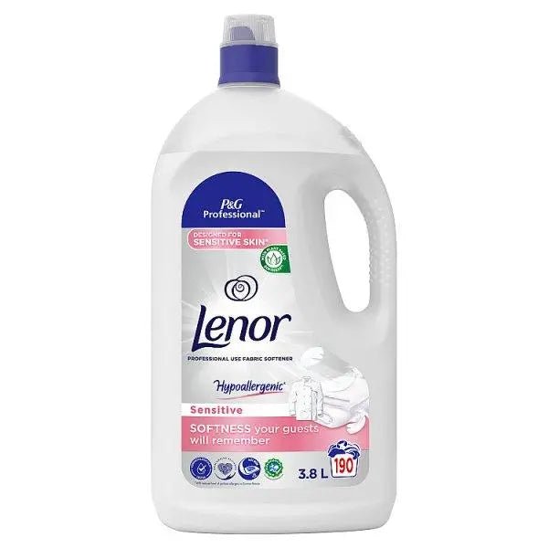 Lenor Professional Fabric Conditioner, 190 Washes, 3.8L, Sensitive Skin (Case of 2) - Honesty Sales