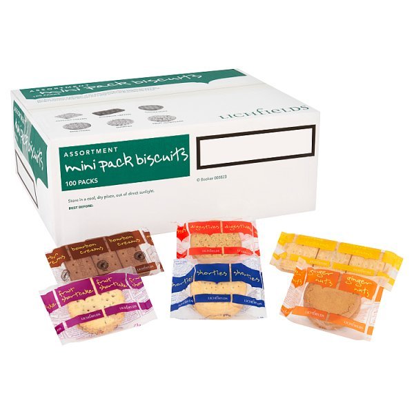 Lichfields 100 Assortment Mini Pack Biscuits (1 x 100pk) - Honesty Sales