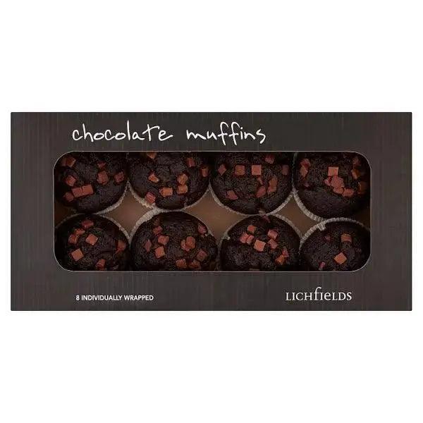 Lichfields 8 Chocolate Muffins 108g (Case of 8) - Honesty Sales Main image