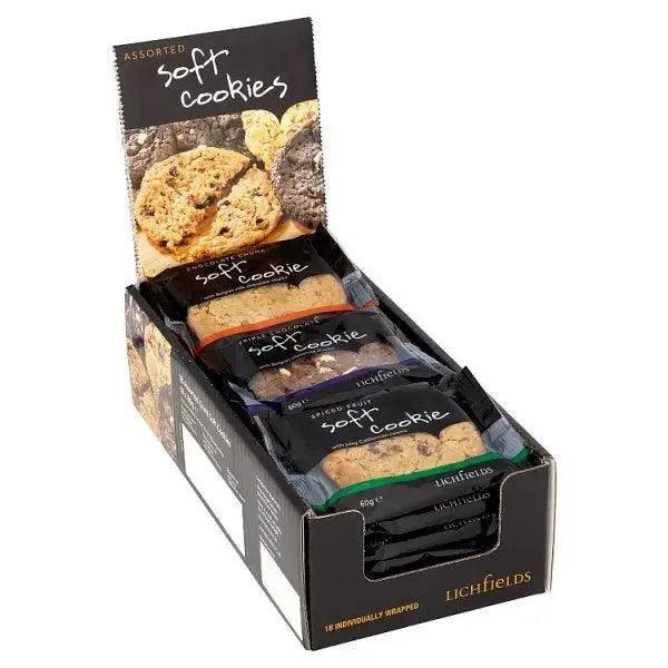 Lichfields Assorted Giant Soft Cookies 18 x 60g (Case of 18) - Honesty Sales