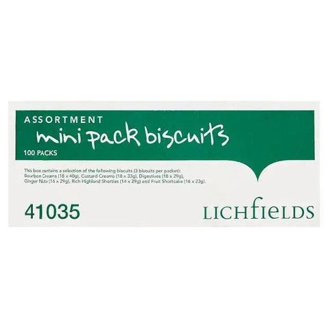 Lichfields Assortment Mini Pack Biscuits 100 Packs - Honesty Sales U.K