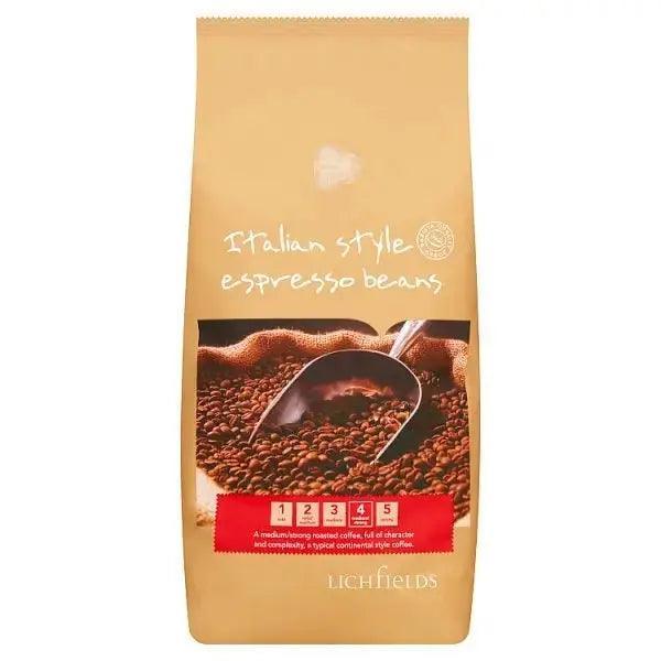 Lichfields Italian Style Espresso Beans 1kg - Honesty Sales