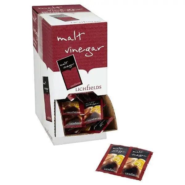 Lichfields Malt Vinegar 200 x 7ml Suitable for vegetarians - Honesty Sales