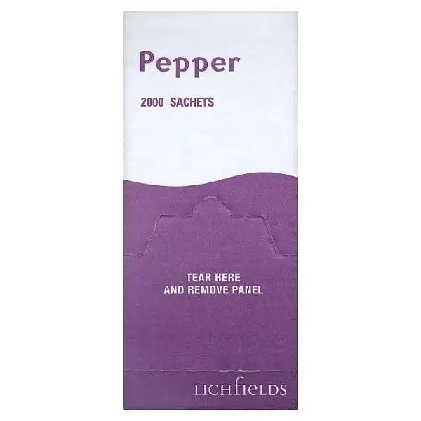 Lichfields Pepper 2000 Sachets Ingredients Black Pepper - Honesty Sales Image principale du produit