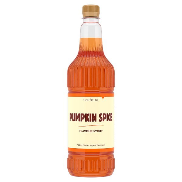 Lichfields Pumpkin Spice Flavour Syrup 1 Litre (1 x 1ltr) - Honesty Sales