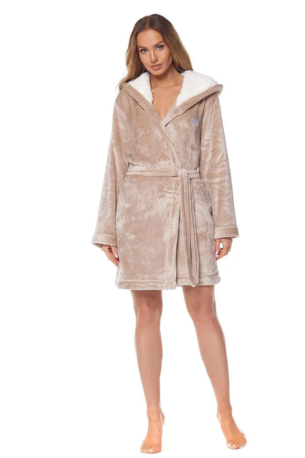 L&L collection ala beige color bathrobe - Honesty Sales