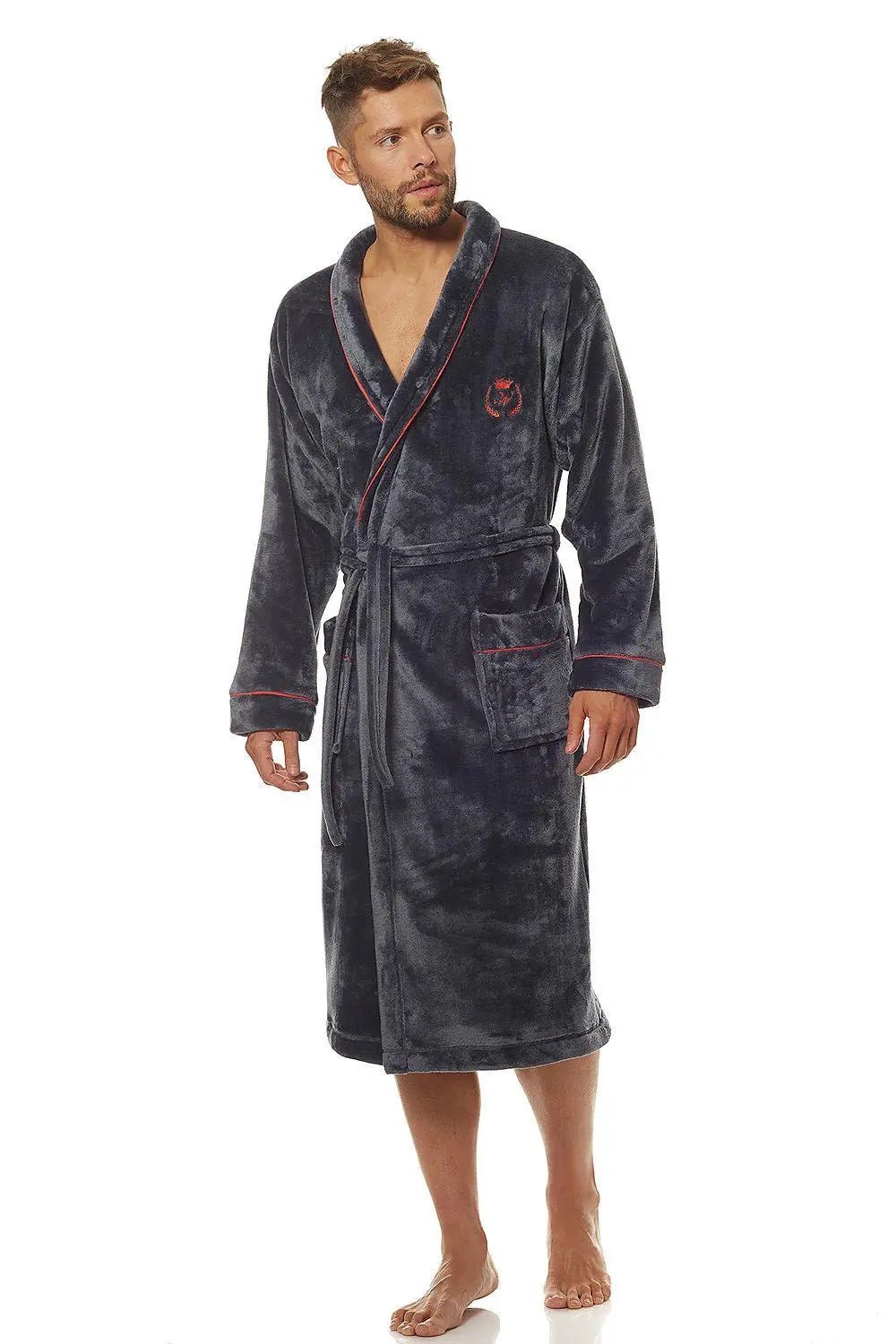 L&L collection men's bathrobe oft soft knit fabric - Honesty Sales