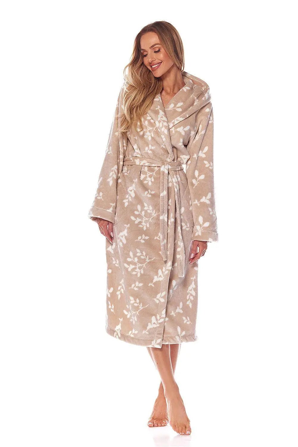 L&L collection soft and airy fabric long bathrobe - Honesty Sales